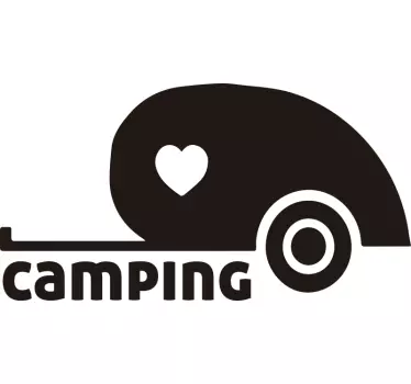 Hjerte klistermærke til campingvogn - TenStickers