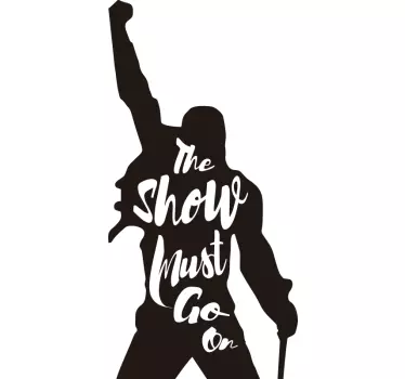 Freddie mercury halvkrop popmusik vægmærkat - TenStickers