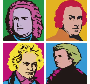 Store forfattere klassisk musik klassisk musik vægklistermærke - TenStickers