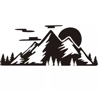 Bjergkæde klistermærke til campingvogne - TenStickers