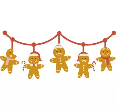 Christmas cookies grænsen christmas væg klistermærke - TenStickers