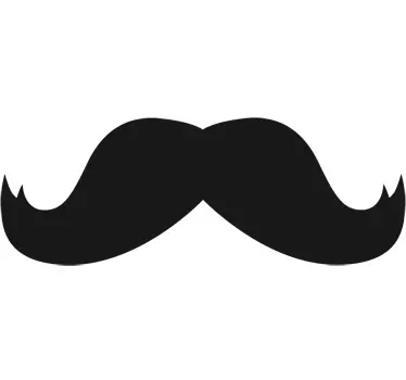 Movember overskæg sticker til spejl - TenStickers