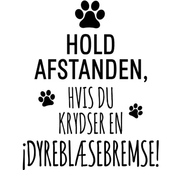 Holde din afstand bil mærkat - TenStickers