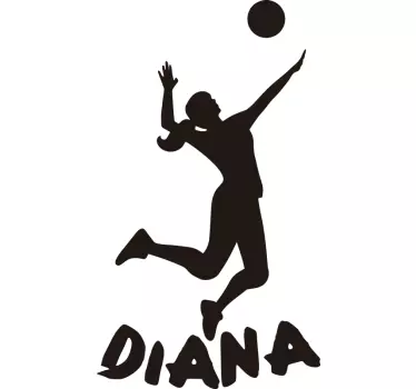 Volleyball spiller silhuet vægdekor - TenStickers