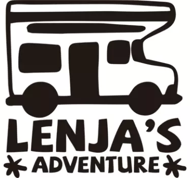 Adventure med navn klistermærke til campingvogn - TenStickers
