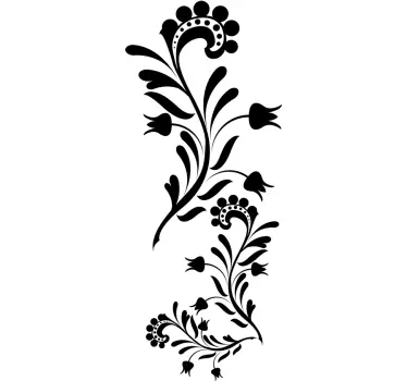 Blomster og stilke mærkat - TenStickers