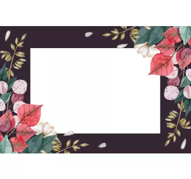 Blomster dekoration spejl klistermærke - TenStickers