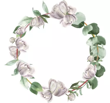 Klistermærke med hvide blomster - TenStickers