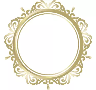 Cirkelformet spejl vægklistermærke - TenStickers