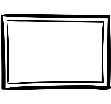 Rektangulær, spejlramme, vægklistermærke - TenStickers