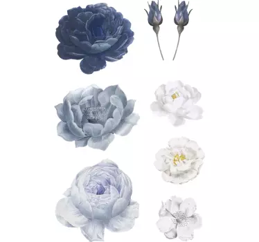 Blomster klistermærke til baby værelse blomster væg klistermærke - TenStickers