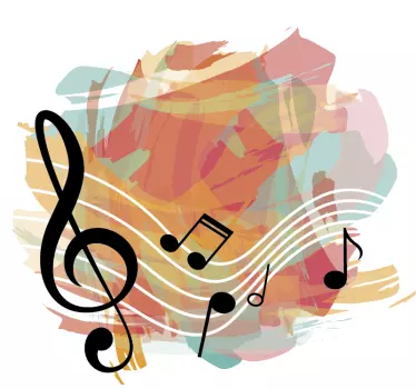 Musiker musikalsk klistermærke - TenStickers
