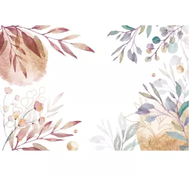 Blomstret vintage møbler mærkat - TenStickers