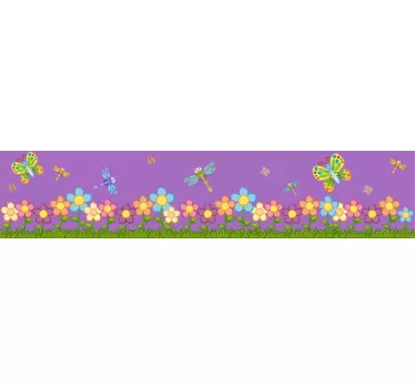 Forår blomster skirting væg klistermærke - TenStickers