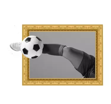 3d fodbold ramme mærkat - TenStickers