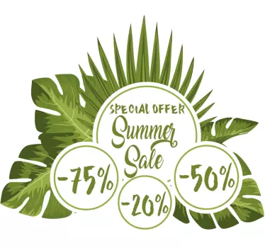 Tropisk sommerudsalg salgsklistermærke - TenStickers