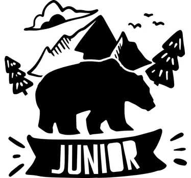 Tilpasses bjerge nordisk stil vilde dyr mærkat - TenStickers