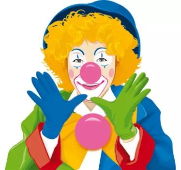 Wallstickers Cirkus klovne tegning - TenStickers