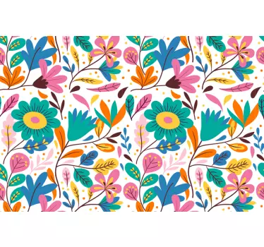 Originale forår blomster møbler dekal - TenStickers