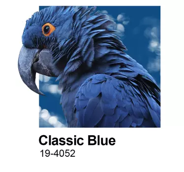 Pantone klassisk blå fugl mærkat - TenStickers