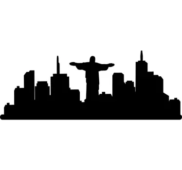 Brazil silhuet by silhuet væg klistermærke - TenStickers