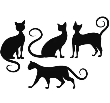 Spiller katte vægdekor - TenStickers