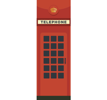 Rød uk telefonboks køleskab omsluttet - TenStickers