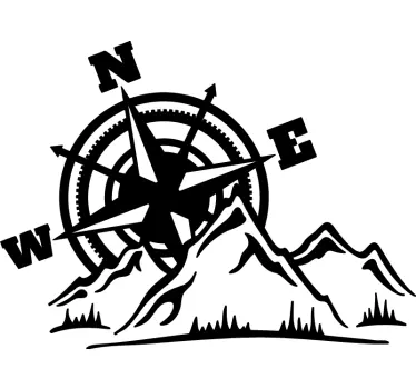 Eventyr kompas klistermærke til campingvogn - TenStickers