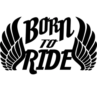 Født til at ride motorcykel klistermærker - TenStickers