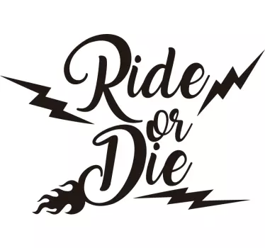 Kør eller klist Klistermærker til motorcykel - TenStickers