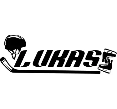 Personlig ishockey brugerdefineret klistermærke - TenStickers