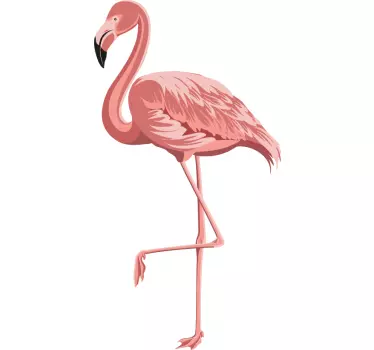 Dejligt flamingo fugl klistermærke - TenStickers