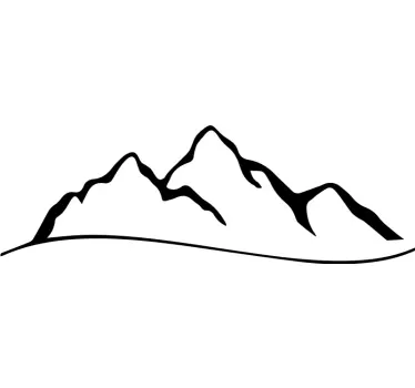 Minimalistisk bjerg natur vægoverføringsbillede - TenStickers