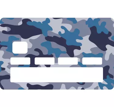 Kort camo blå kreditkort klistermærke - TenStickers