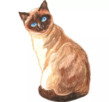 Mærkat med realistisk kat - TenStickers