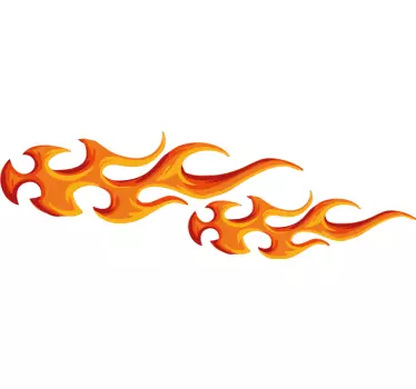 Brand flammer cykel mærkat - TenStickers