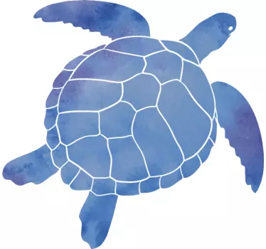 Moderne og farverig skildpadde dyr mærkat - TenStickers