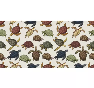 Forskellige skildpadder møbler mærkat - TenStickers