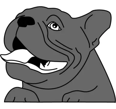 Sød hundevogn mærkat - TenStickers