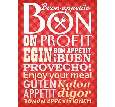 Bon appetit vægklistermærke - TenStickers