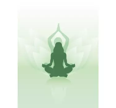 Skabsdør med yogamøbler mærkat - TenStickers