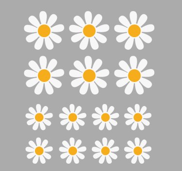Tusindfryd blomster cykel klistermærke - TenStickers