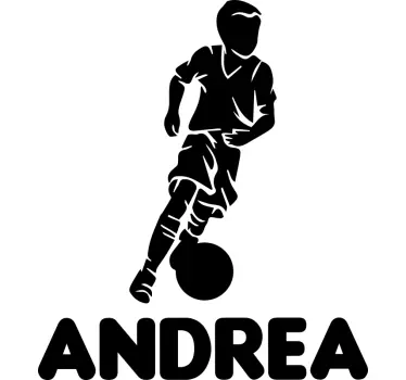 Dreng spiller fodbold mærkat - TenStickers