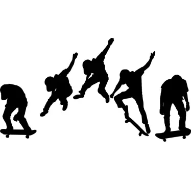 Mand med skate vægoverføringsbillede - TenStickers