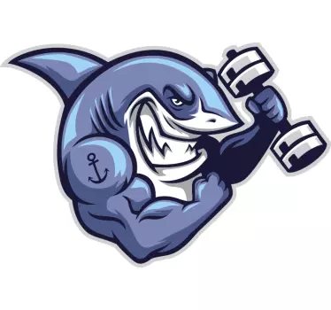 Kæmpe mærkat med hajfisk - TenStickers