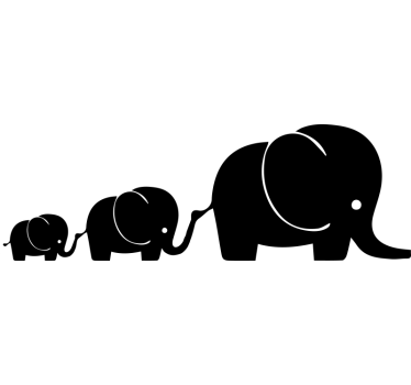 Søde elefanter bil mærkat - TenStickers