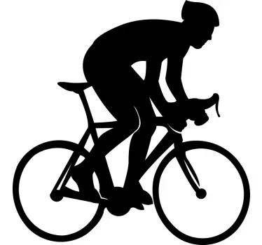 Cyklist person på cykel cykling vægklistermærke - TenStickers