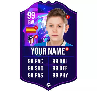 Fifa-kort fodboldmærkat - TenStickers