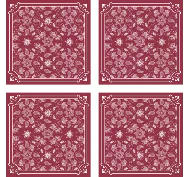 Smukke paisley blomster fliseoverføringsoverføringsbillede - TenStickers
