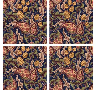 Realistisk paisley flise wallsticker - TenStickers